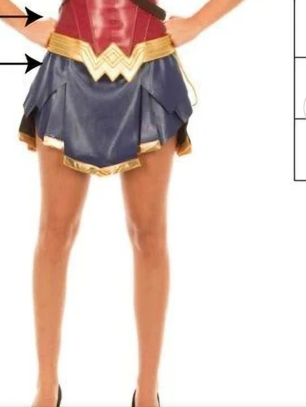 Wonder Woman Skirt And Halter Top Cape Costume New